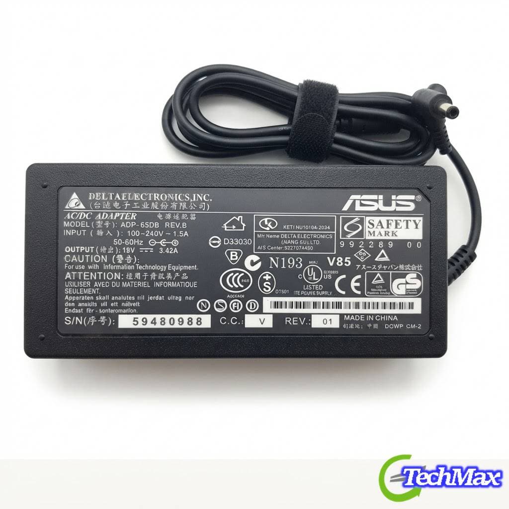 ASUS Small Pin Laptop Charger Adapter 65W 19V 3.42A | (4.0mm × 1.30mm)