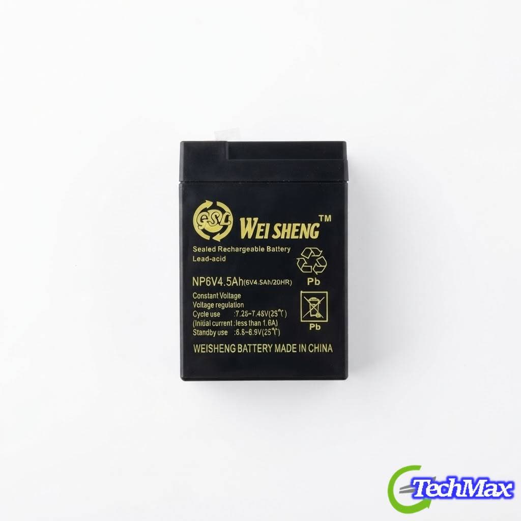WEISHENG 6v 4.5ah Rechargeable Sealed Lead Acid Battery / 6V 4.5A / 6V 4A